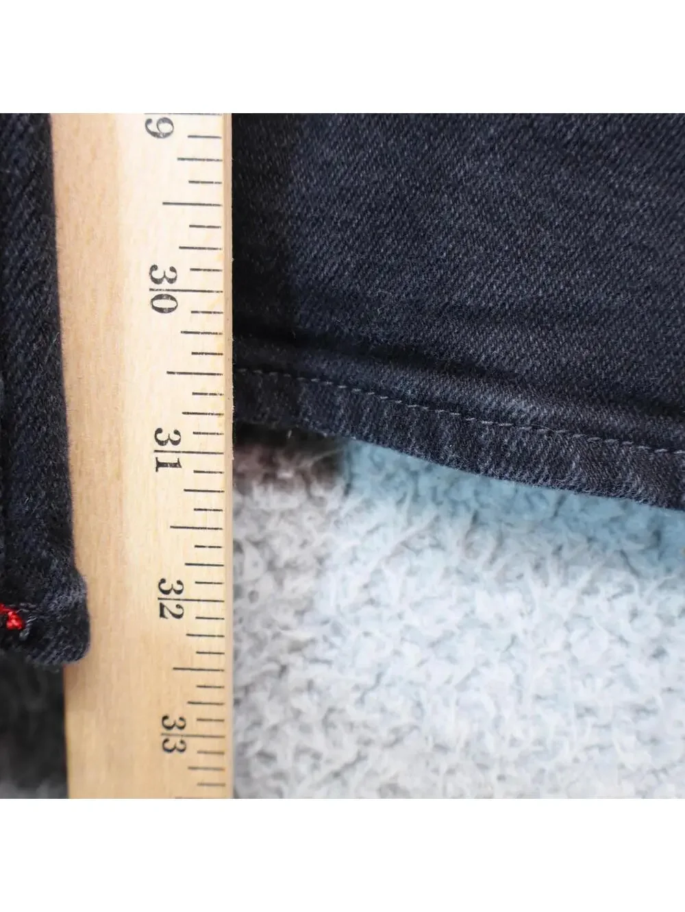 True Religion Jeans Ricky Relaxed Straight 36x32 Red Stiches